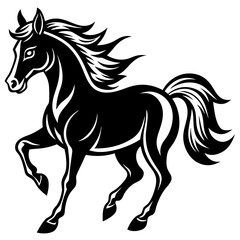 A simple stylized horse in motion Vector Design and illustration