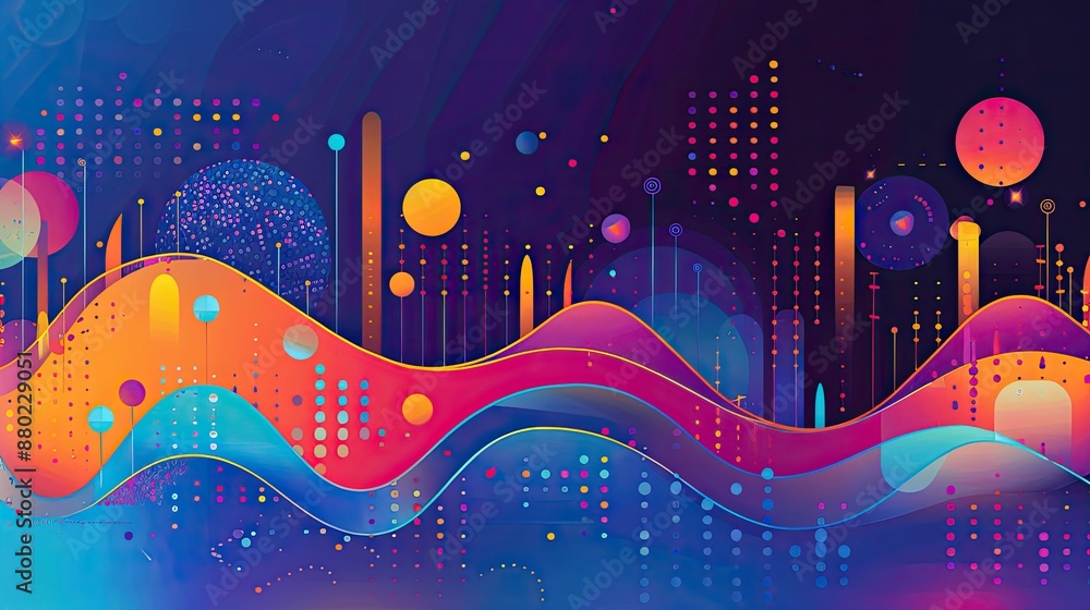 Fototapete bright and colorful infographic-style background for data-driven presentations.