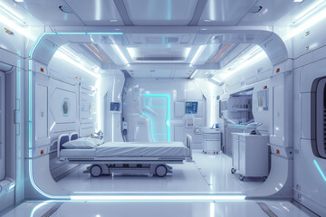 A futuristic space hospital