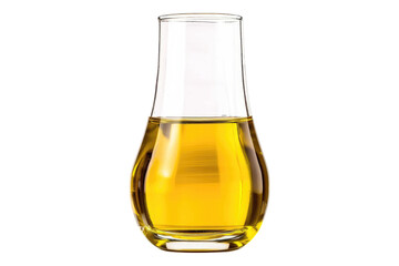 Olive oil in a glass isolated on transparent background