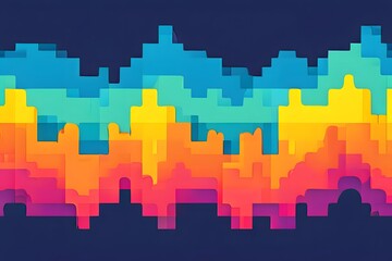 Funky pixelated background, Ai Generated