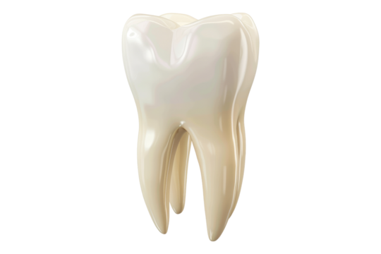 Premolar tooth isolated on transparent background