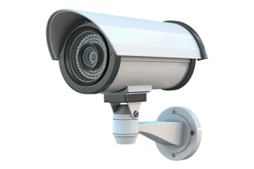 Security camera isolated on transparent background
