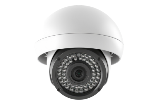 Security camera isolated on transparent background