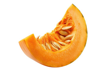 Sliced pumpkin isolated on transparent background