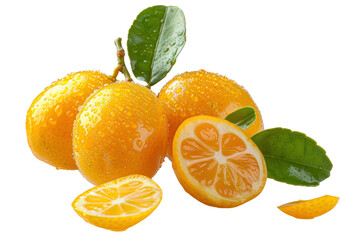 Mouth-watering Kumquat Isolated On Transparent Background