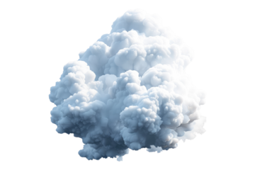 White cloud png isolated on transparent background
