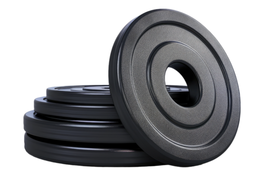 Weight plate isolated on transparent background