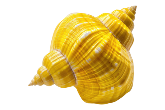 Yellow sea shall isolated on transparent background - Powered by Adobe