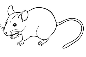  Mouse icon silhouette vector line art illustration