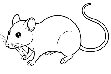  Mouse icon silhouette vector line art illustration