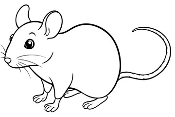  Mouse icon silhouette vector line art illustration
