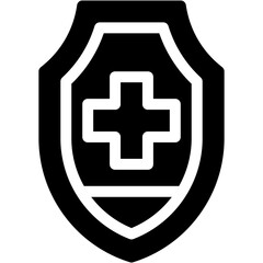 Vector Icon shield, health insurance, medical insurance, medical, health and medical Icon