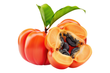 Ackee fruit isolated on transparent background