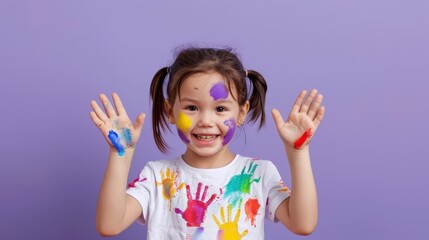 The Girl with Colorful Paint