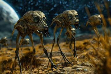 Alien creatures on a mission to Earth