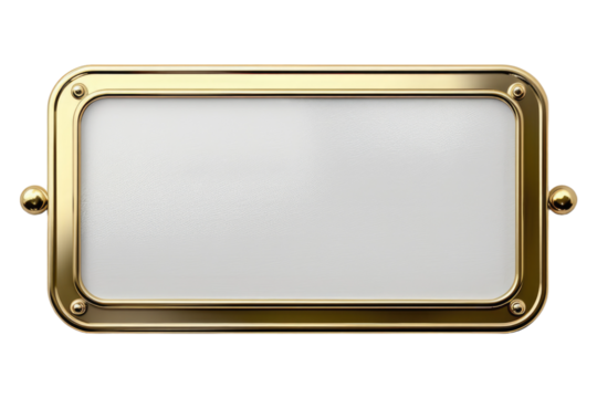 Blank number plate isolated on transparent background - Powered by Adobe