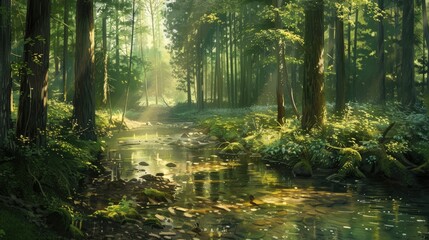 Photorealistic Summer Forest | Summer Background | Photorealistic