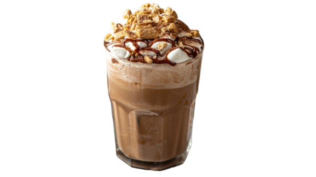Delicious S'mores Milkshake Isolated On Transparent Background