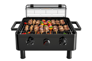 Portable electric BBQ grill Isolated On Transparent Background
