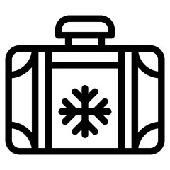 suitcase, travel, travelling, baggage, snow flake Icon