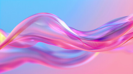 Naklejka premium Abstract Art with Vibrant Pink and Purple Curls