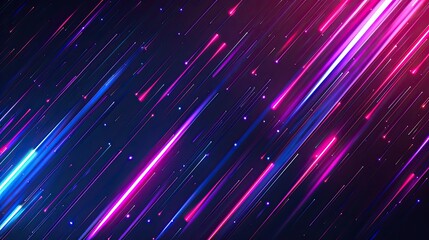 Dark mode template with neon lines, great for night-themed presentations.