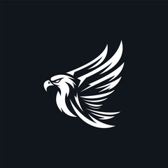 Eagle logo, Eagle logo design in black and white, featuring a majestic eagle