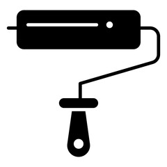 Vector Icon for Paint roller, paint tool, painting roller, color