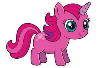 Cute Unicorn Vector Illustration: Cartoon, Clipart, and Line Art Design