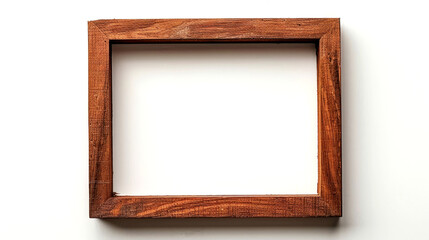 Fototapeta premium frame wooden on white background