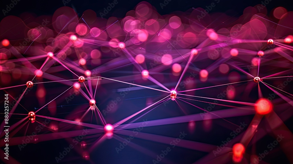 Poster conceptual art of digital connections and networks
