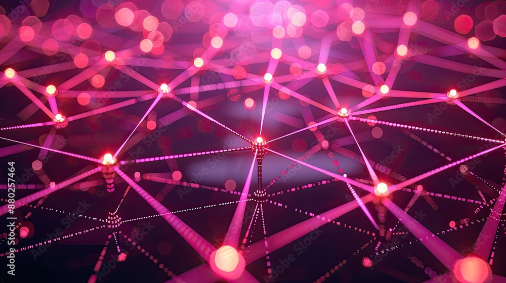 Poster conceptual art of digital connections and networks