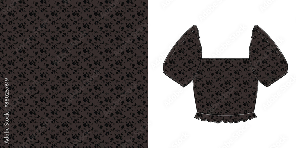 Aufkleber seamless leaves pattern on background.seamless pattern can be us