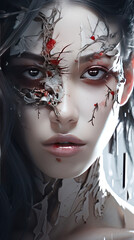 A Contemporary Look Of A Gorgeous Young Girl Portrait On Blurry Background