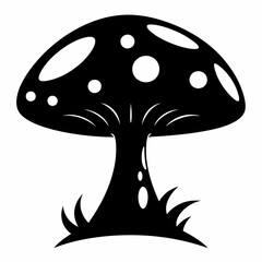 Mushroom  house vector illustration, mushroom vector art, halloween mushroom house silhouette, mushroom vector art
