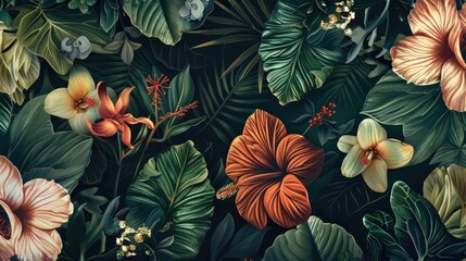 Detailed botanical illustrations with realistic textures and colors.