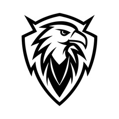 Eagle Head Eagle Logo Symbol - Gaming Logo Elegant Element for Brand vector art illustration
