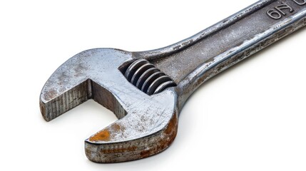 Close-Up of an Old and Rusty Wrench