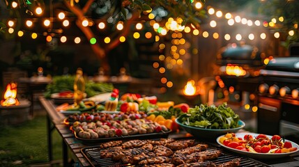 Photorealistic Summer Outdoor Barbecue | Summer Background | Photorealistic