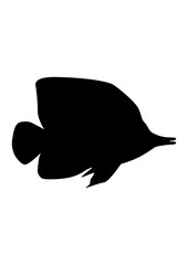 Long Nose Surgeonfish | Tropical Fish | Reef Life Aquatic | Fishing Outdoor | Marine Fish | Wild Animal | Sea Angling | Marine Life | Original Illustration | Vector and Clipart | Cutfile and Stencil