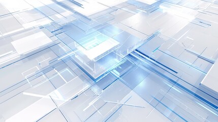 image of a squared design with blue lines and a white background