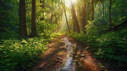 Photorealistic Summer Forest Hike | Summer Background | Photorealistic
