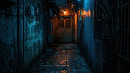 Mysterious Nighttime Alleyway
