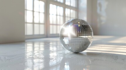 Disco Ball in a Sunlit Room