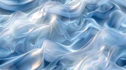 Fototapeta premium Abstract 3D Blue Wavy Background