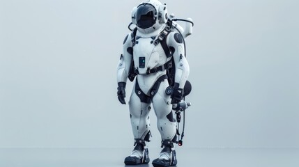 A high-tech diving suit with built-in oxygen generation and depth monitoring