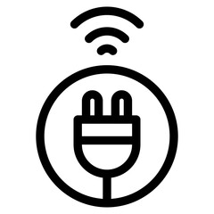 Vector Icon Energy, smart, renewable, plug, power