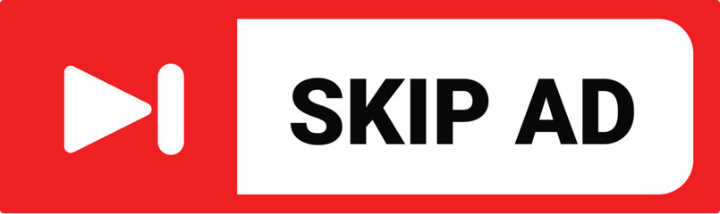 Red skip ad button with arrow showing online choice