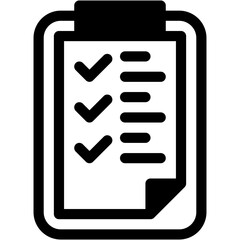 Vector Icon clipboard, check list, list, document, task